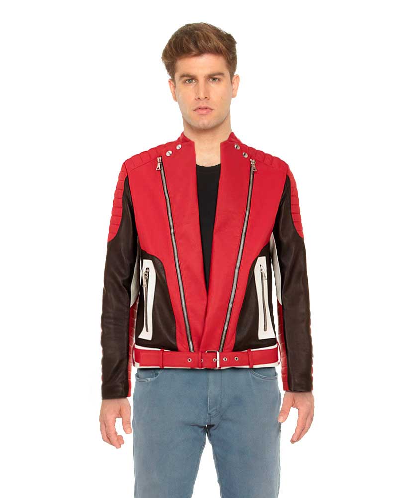 RED-LEATHER-BIKER-JACKET-WITH-COLOR-BLOCKED-TRIMS-front