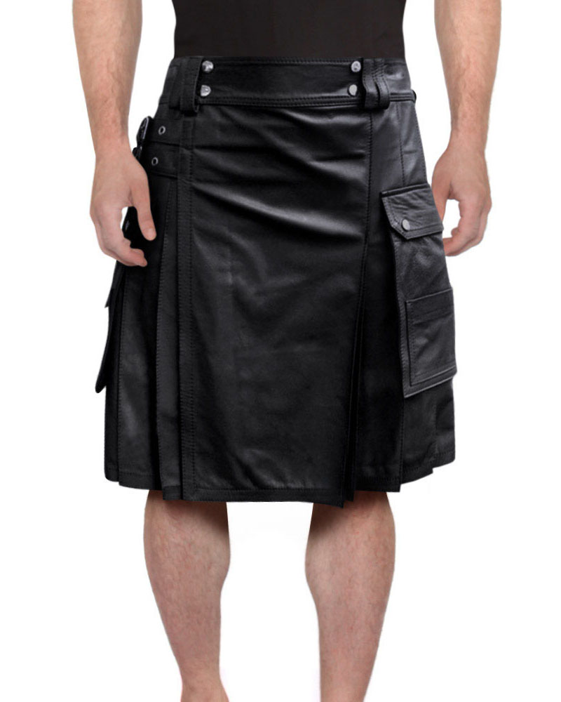 LEATHER-KILT-WITH-TWIN-CARGO-POCKETS-front-2