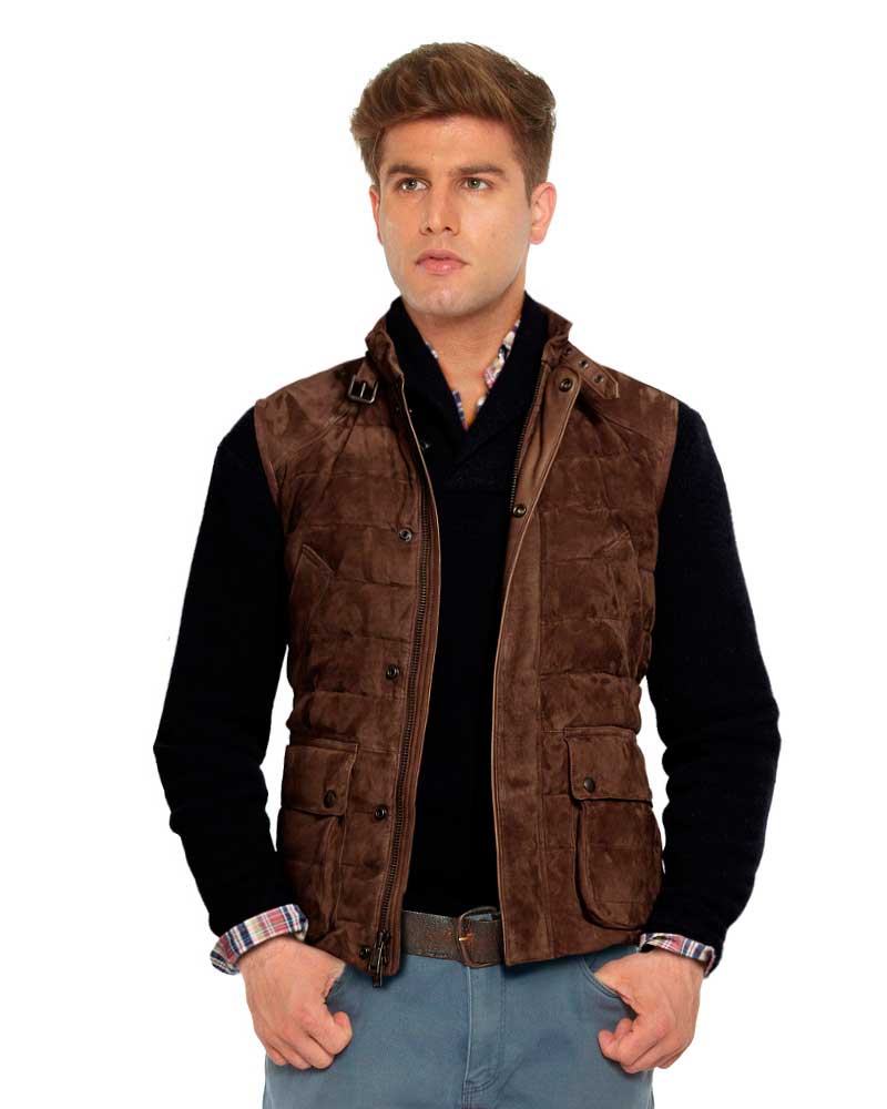 QUILTED-SUEDE-VEST-WITH-BUCKLED-COLLAR-BELT-front-3
