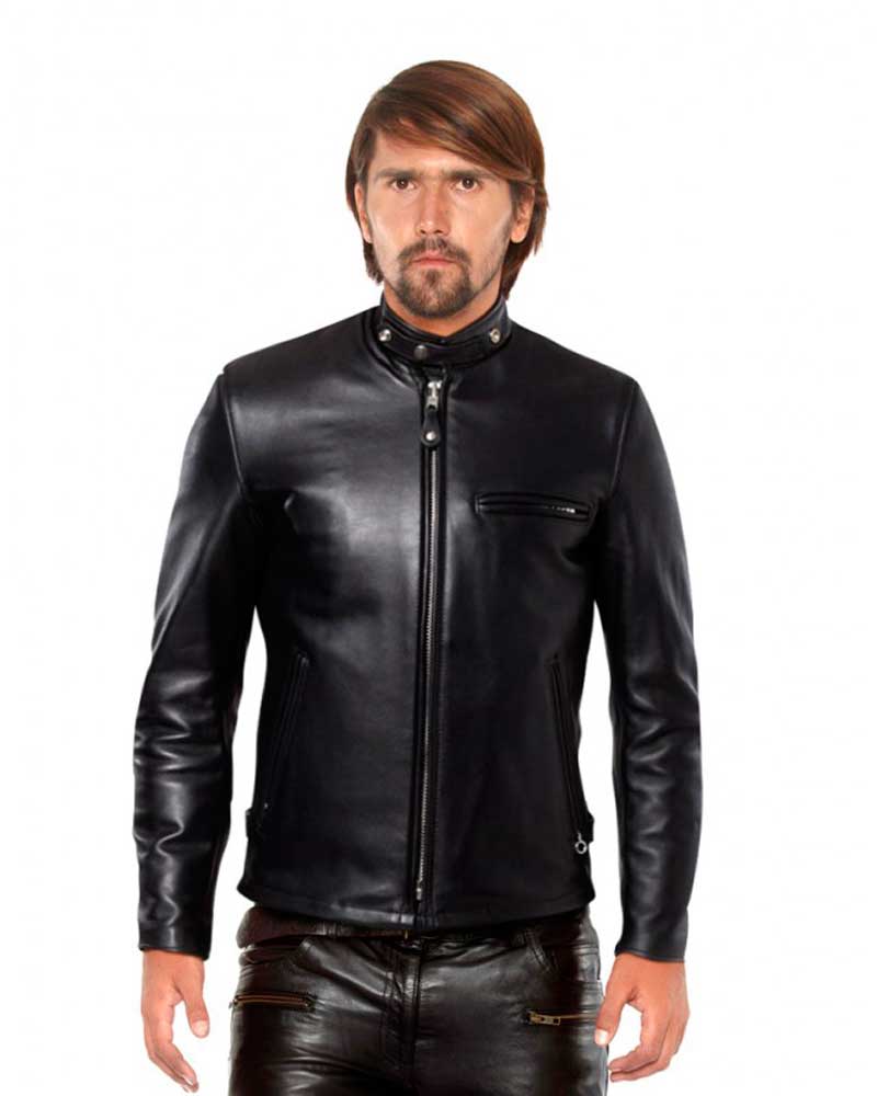 Black lambskin leather best sale jacket