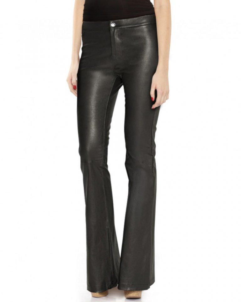 Flared Leather Pants