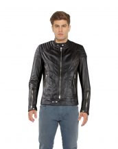 Classy Slim Fit Black Leather Moto Jacket