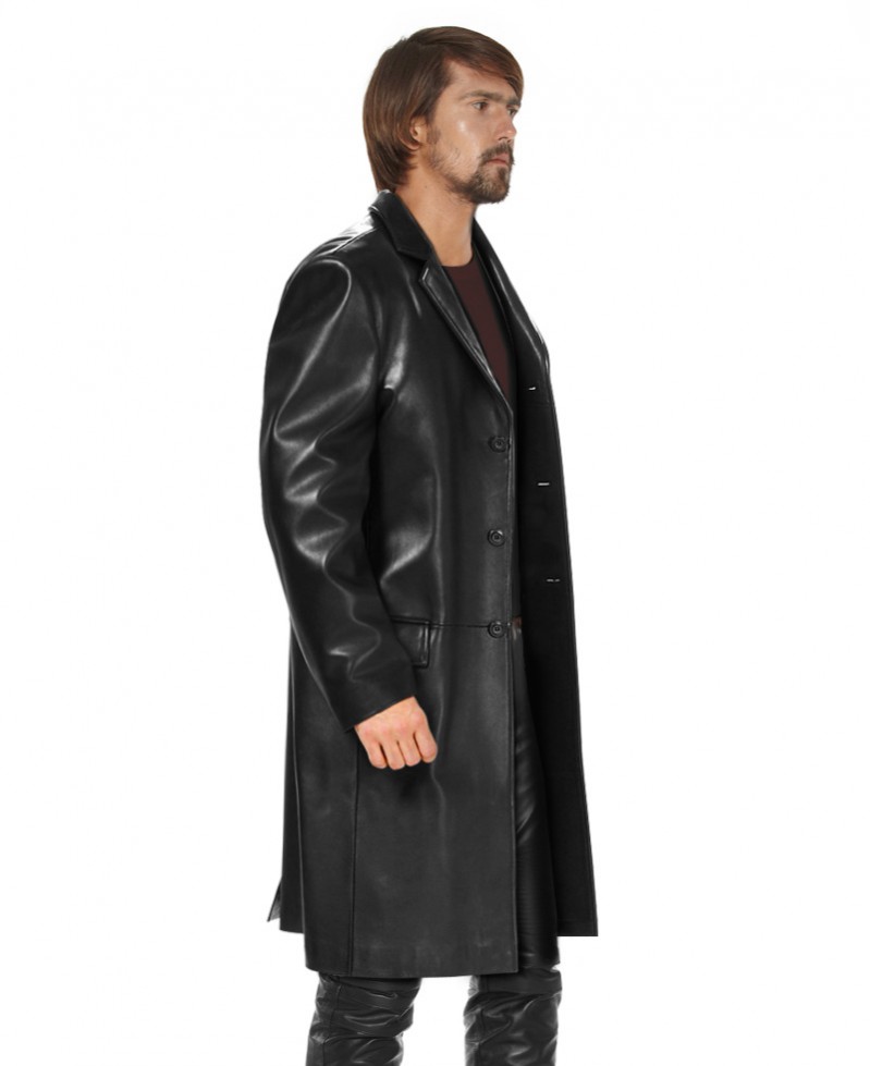 Men's Utility Leather Coat