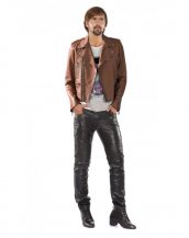 Exclusive Lambskin Leather Moto Jacket For Men