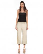 Womens Leather Straight Fit Culottes