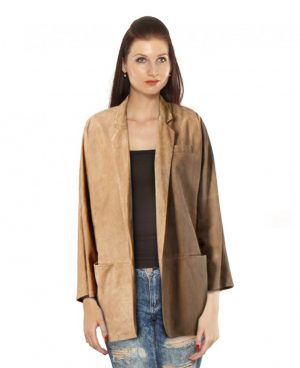 Womens Kimono Style Suede Blazer