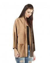 Womens Kimono Style Suede Blazer