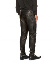 Mens Trendy Lambskin Leather Biker Trousers