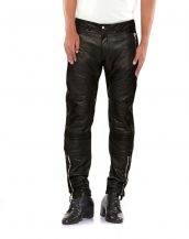 Mens Trendy Lambskin Leather Biker Trousers