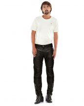 Mens Trendy Lambskin Leather Biker Trousers