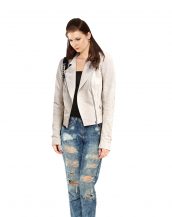 Stylish Womens Lapel leather Jacket