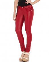 Women Skinny Low Waist Leather Pants