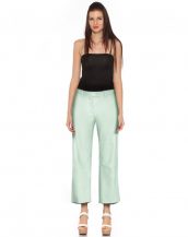 Womens Cropped Leather Pant