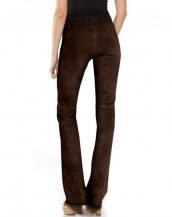Womens Suede Flared Pant