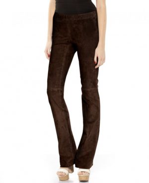 Womens Suede Flared Pant