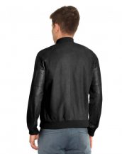 Mens Suede and Leather Bomber Jacket