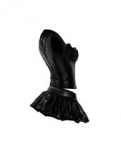 Womens Leather Bustier and Skirt Matching Set