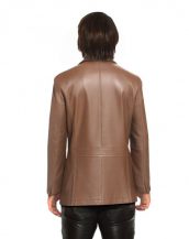 Mens Two Buttoned Leather Blazer