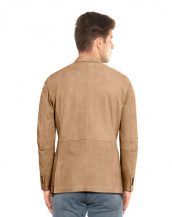 Mens Suede Blazer with Patch Pocket