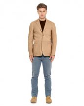 Mens Suede Blazer with Patch Pocket