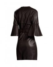 Womens Leather Halloween Costume with Ruffled Sleeves